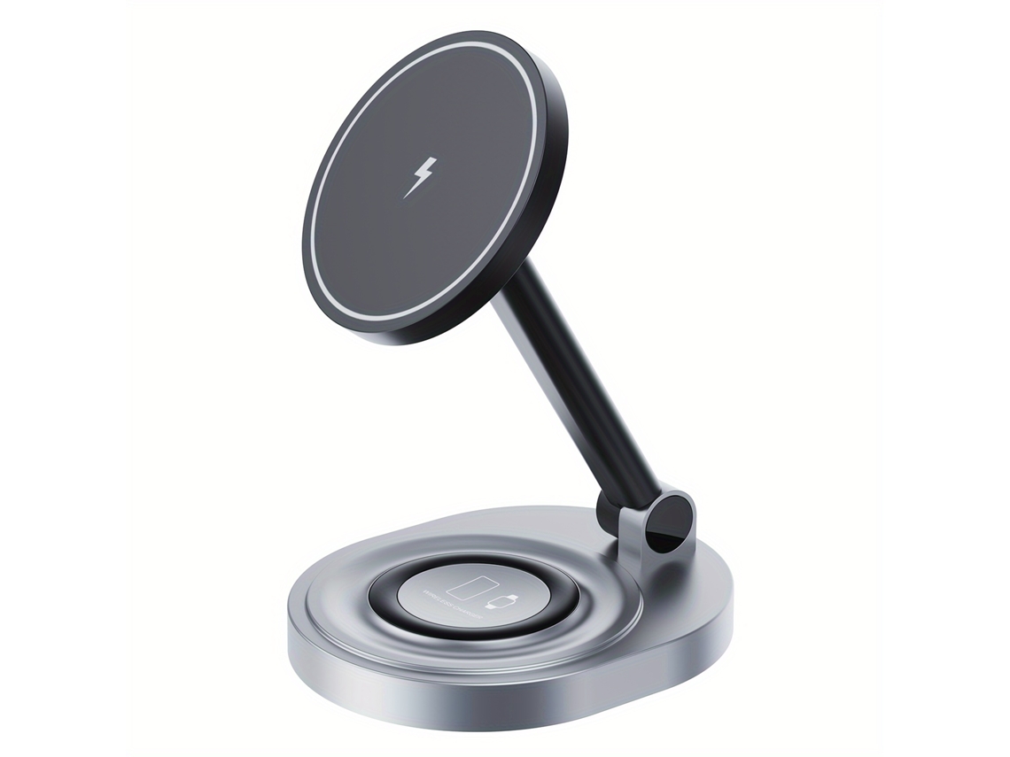 Cargador Rápido 2 En 1 De 15 W Con Función Magnética, Compatible Con Muchos Dispositivos, Admite Carga Inalámbrica, Estación De Carga