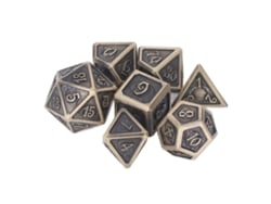 2026-set De 7 Dados De Metal Rpg Grabados Poliedros Para Juegos De Rol Tipo 2