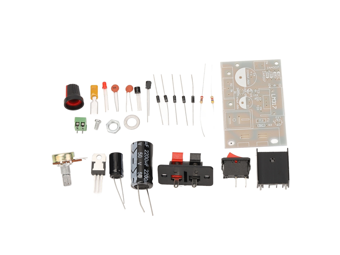 Kit De Fuente De Alimentación Regulada De Cc Ajustable Para Armar Uno Mismo Con Protección Contra Cortocircuitos.