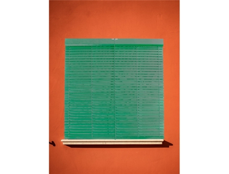 Persiana de Madera Alicantina Com Polea Metálica - Estor Enrollable para Ventanas, Puertas, Salón Gris (Pintada) 105 x 100 cm