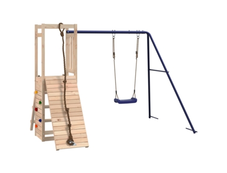 vidaXL Parque infantil de exterior madera maciza de pino