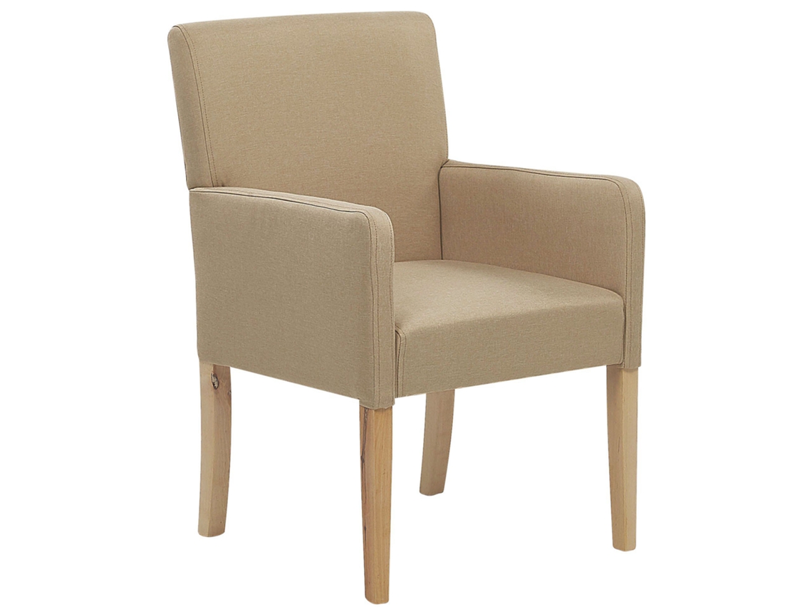 Silla de diseño BELIANI Rockefeller de Poliéster Beige 58x60x89