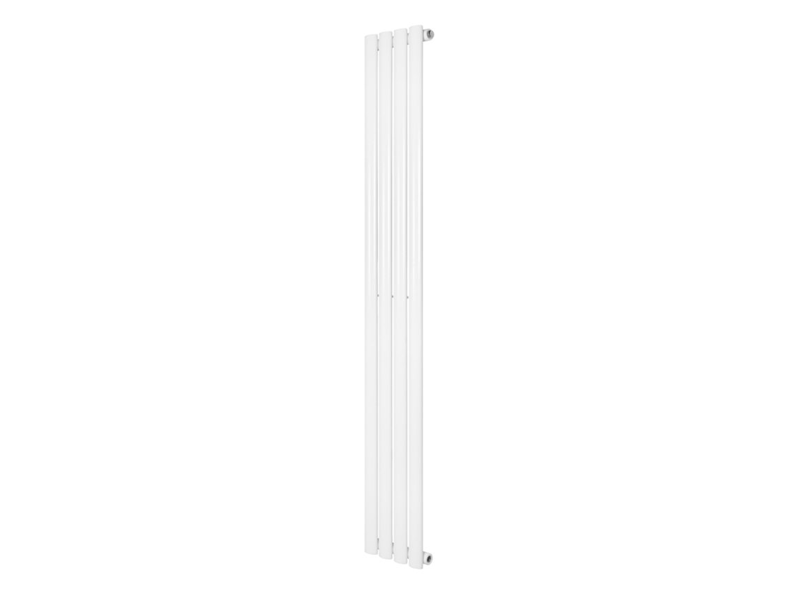 Radiador ovalado de una sola columna 1600x240 mm - Blanco | Acero al carbono, 1,5 mm, 562 W | Diseño elegante | Alta eficiencia |