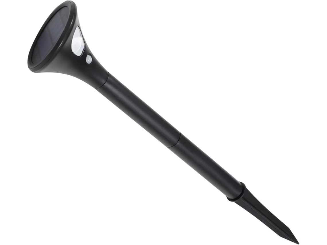 Foco Solar Exterior Con Sensor De Movimiento, Led 5730 En Abs Negro, 0,5 W 5 V 3000 K, Iluminación Para Jardín.
