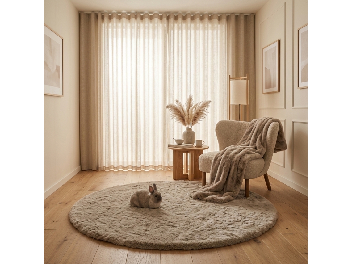 Consilio Concept Alfombra De Piel Sintética Cloud Super Soft 200x200 Cm Taupe