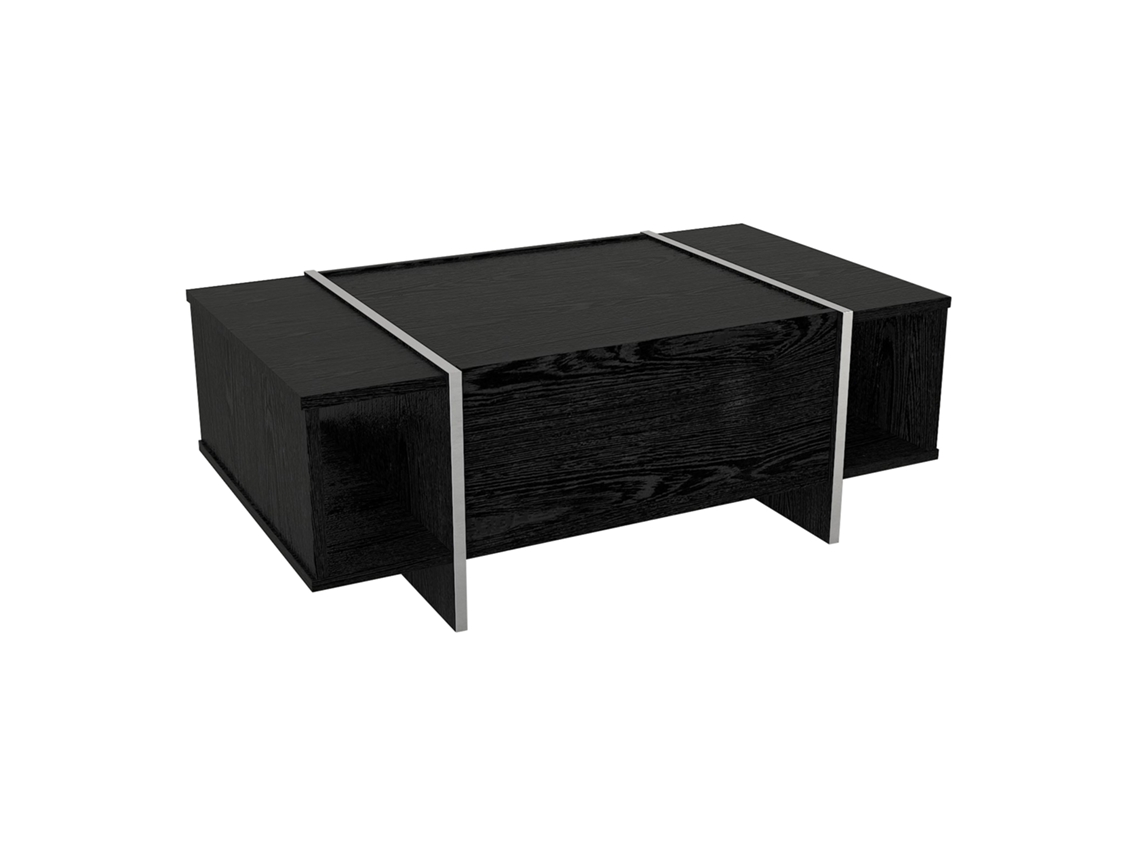 Mesa De Centro Tavak 104x60x38 Cm Preto/prata [EN.CASA]