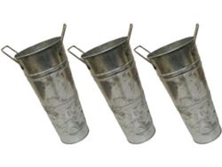 Juego De 3 Macetas Retro De Hierro Galvanizado Sin Desconchones, Macetas Multifuncionales De 3 Litros.