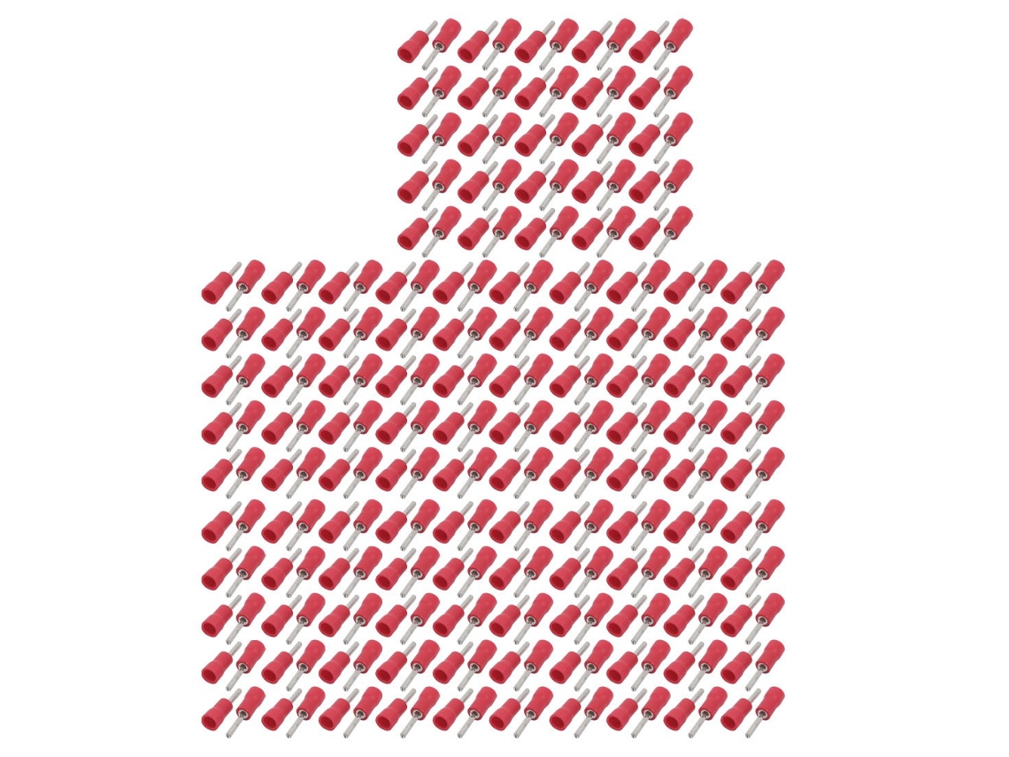 500 Unidades De Terminales De Crimpado De Cable Aislados Tipo Redondo Ptv1.25-10