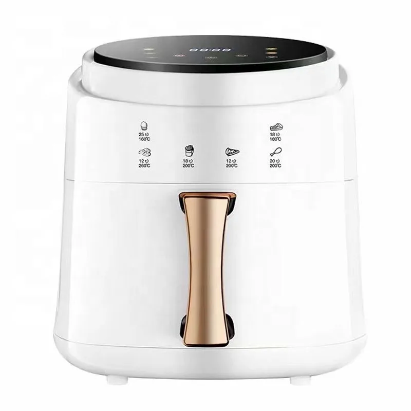 Freidora De Aire Digital Inteligente Con Pantalla Táctil De 8 Litros (blanca), Freidora De Aire Caliente Sin Aceite Para El Hogar.