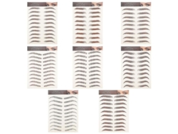 8 Láminas De Adhesivos Naturales E Impermeables Para Cejas Para Mujer: Aplicación De Maquillaje Fácil Y Rápida.