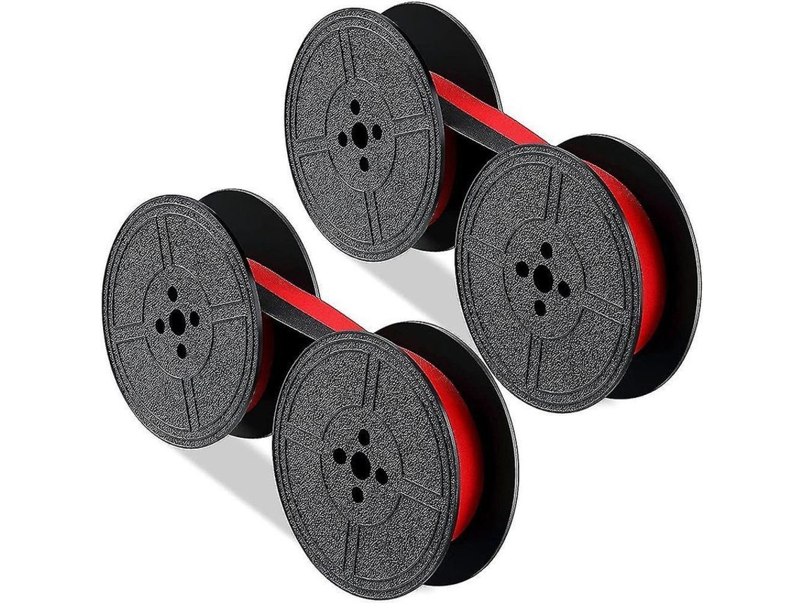 2 Paquetes De Cintas Para Máquina De Escribir Con Rollos, Color Negro Y Rojo, Repuestos Para Máquinas De Escribir.