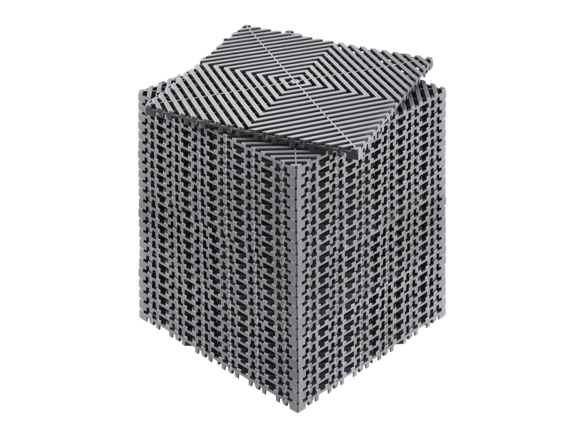 Juego de 24 tapetes de drenaje para garaje, 31 x 31 cm, color gris Tekmaquinas