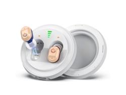 Audífono mini recargable intraauricular para personas mayores invisibles, amplificador de sonido CIS, rojo y azul NICECEE