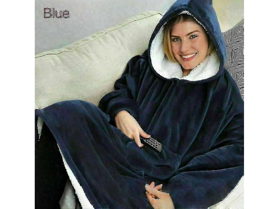 2026-sudadera Con Capucha Ultra Peluda Oversize Para Cama Y Hogar Suave Fleece Reversible Con Bolsillo