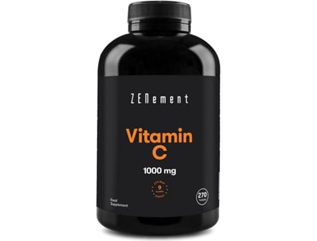 Vitamina 1000 Mg 270 comprimidos antioxidante y contra la fatiga vegano sin aditivos gluten nogmo gmp de zenement