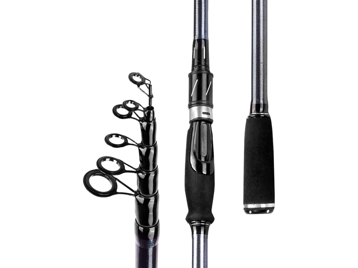 Caña De Pescar, Pesca Mar, Casting, Fibra Carbono, Spinning, Telescópica, Altura, Mini 1,8 M, 2,1 2,4 2,7 3...