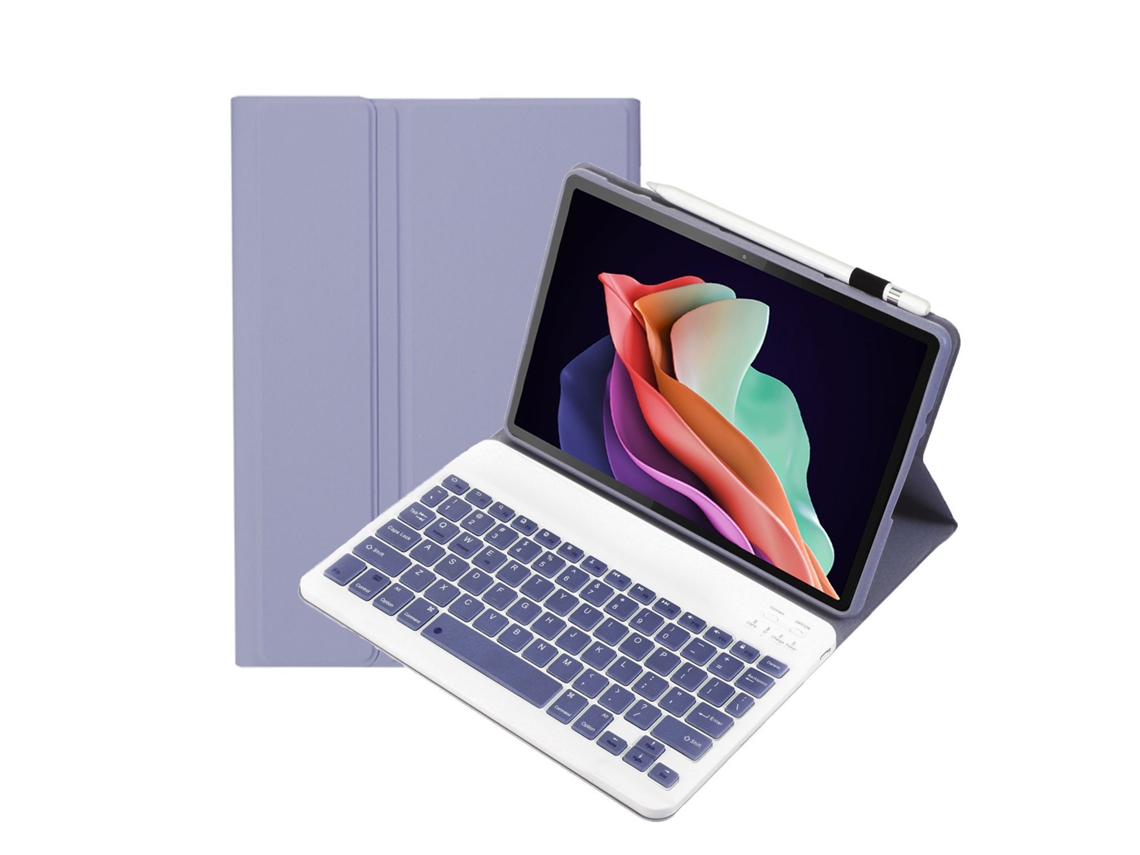 Teclado Bluetooth morado oscuro para Redmi Pad 2 Pro de 12,1 pulgadas (2025) Teclado Bluetooth Yunzii morado oscuro