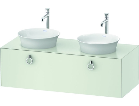 DURAVIT Tulip blanco, mueble de baño colgado en la pared, ancho 1300 x profundidad 550mm, con 1x extraíble, con tirador, WT4983B
