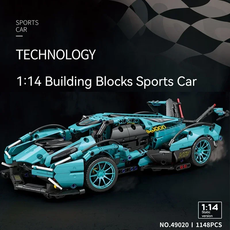 (999 Piezas) Bloques De Construcción Technic A Escala 1:14, Kit De Modelo De Coche Deportivo, Juguete