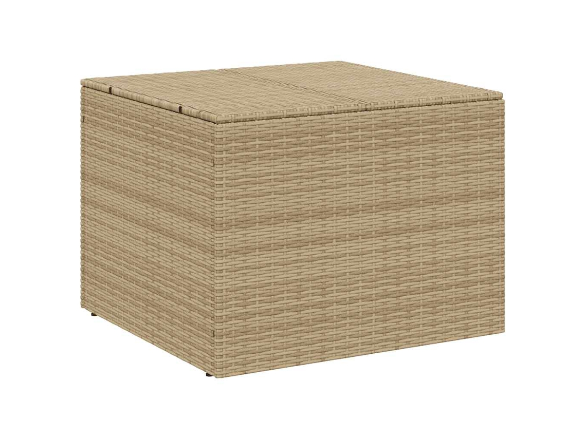 Maison Exclusive - Caja De Almacenaje De Jardín Ratán Sintético Beige Mezcla 291l
