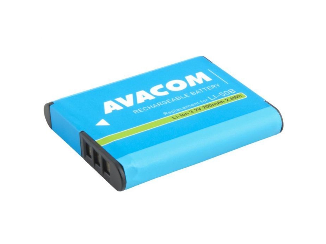Batería para cámara fotográfica, batería para videocámara, batería Avacom para Olympus Li 50b, ion de litio, 3,7 V, 700 mAh, 2,6 Wh