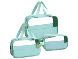 2026-linjou 3 Bolsas De Toiletries Transparentes Para Mujer, Bolsa De Maquillaje Viaje (azul Claro)