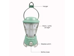 Lámpara LED vintage para camping, ideal para jardín, patio, terraza, camino, luz nocturna.