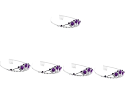 Juego De 5 Exquisitas Coronas De Diamantes De Imitación Para Encantadores Banquetes Nupciales.