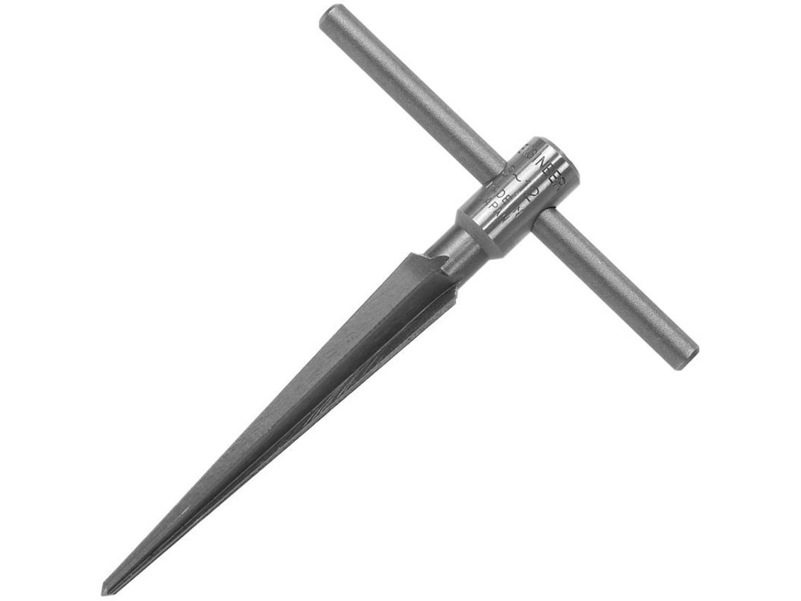 Raspador metálico cónico para agujeros de 3 a 12 mm, fabricado en acero de alto carbono, hecho en Japón.