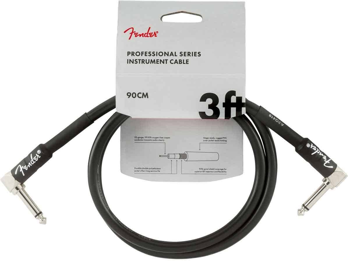 Cable para Instrumentos FENDER Professional Series Jack/Jack Black (0,9 m)