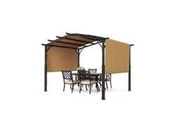 Pérgola de jardín de 3x3 m con techo orientable y estructura metálica robusta Tekmaquinas
