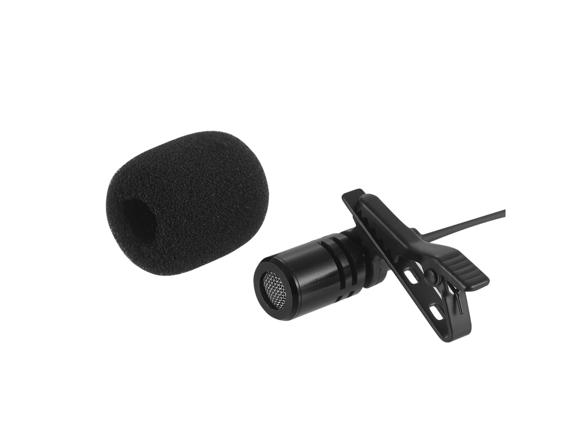 Micrófono Lavalier Clip-on Condensador Con Jack 3.5mm Para Iphone Android Cámara Pc Laptop