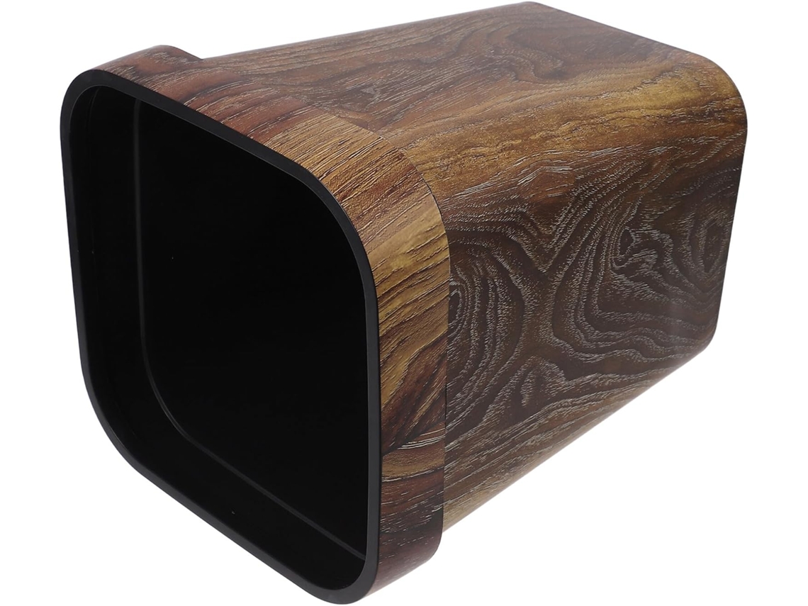Besportble Papelera De Imitación De Madera Rústica Y Gran Capacidad Para Oficina Y Hogar 28 X 22 X 22 Cm Pu...