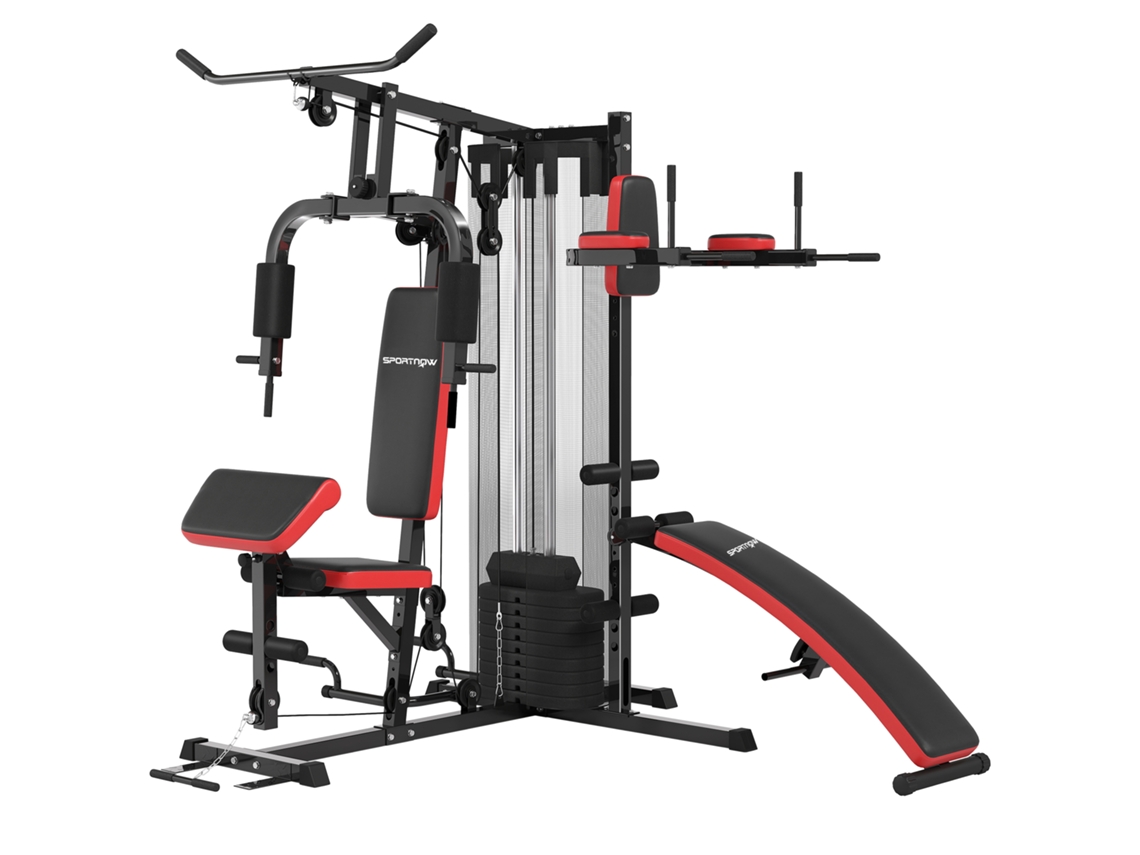 Estación Entrenamiento Pila Pesas Ajustable 65 Kg Acero Hogar