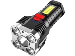Linterna Antiexplosiva Impermeable Cob 5 Perlas Recargable Usb Con Luz Lateral Para Hogar Y Exteriores