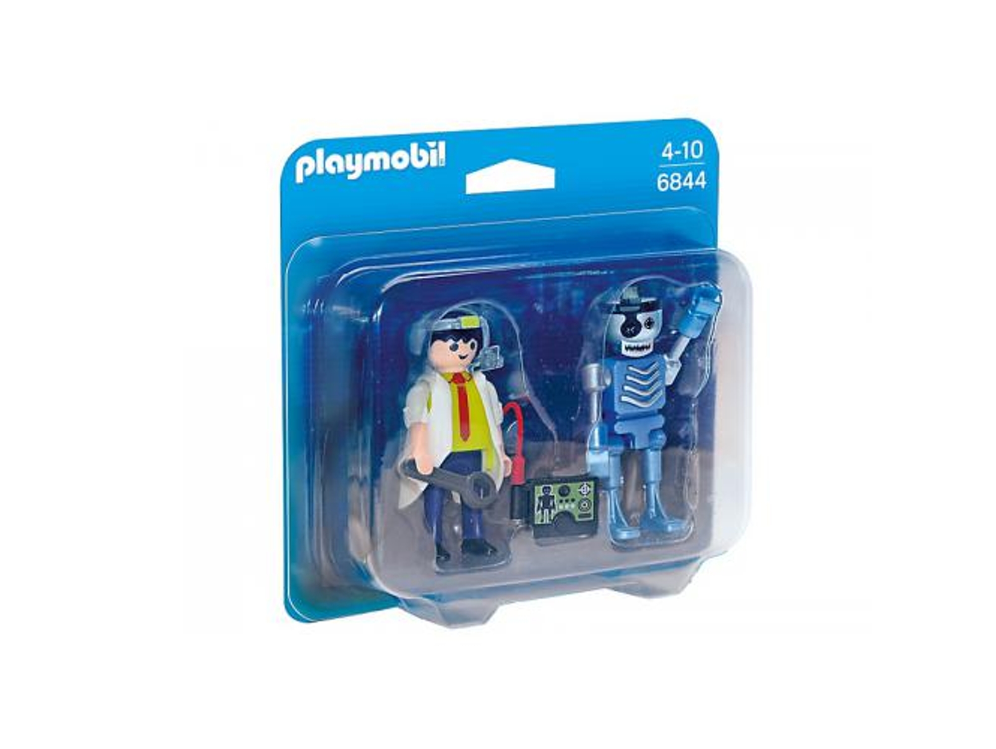 PLAYMOBIL City Action: Pack Dúo Científico y Robot - 6844 (Edad Mínima: 4)