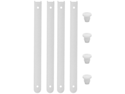 4 Piezas De Correderas Para Cajones Resistentes Para Armarios, Guías De Riel Con Accesorios, Plástico Blanco, 18.5cm 18,50x1,50x0,80cm Blanco