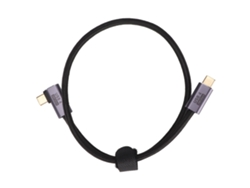 Cable De Datos Usb-c A Usb-c Con Ángulo De 90 Grados, Carga Rápida De 100 W, 50 Cm, Resistente Al Desgaste.