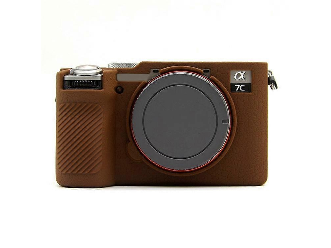 Funda protectora de silicona con textura de lichi compatible con Sony A7cr/A7c II, funda anticolisión para cámara Facpoet