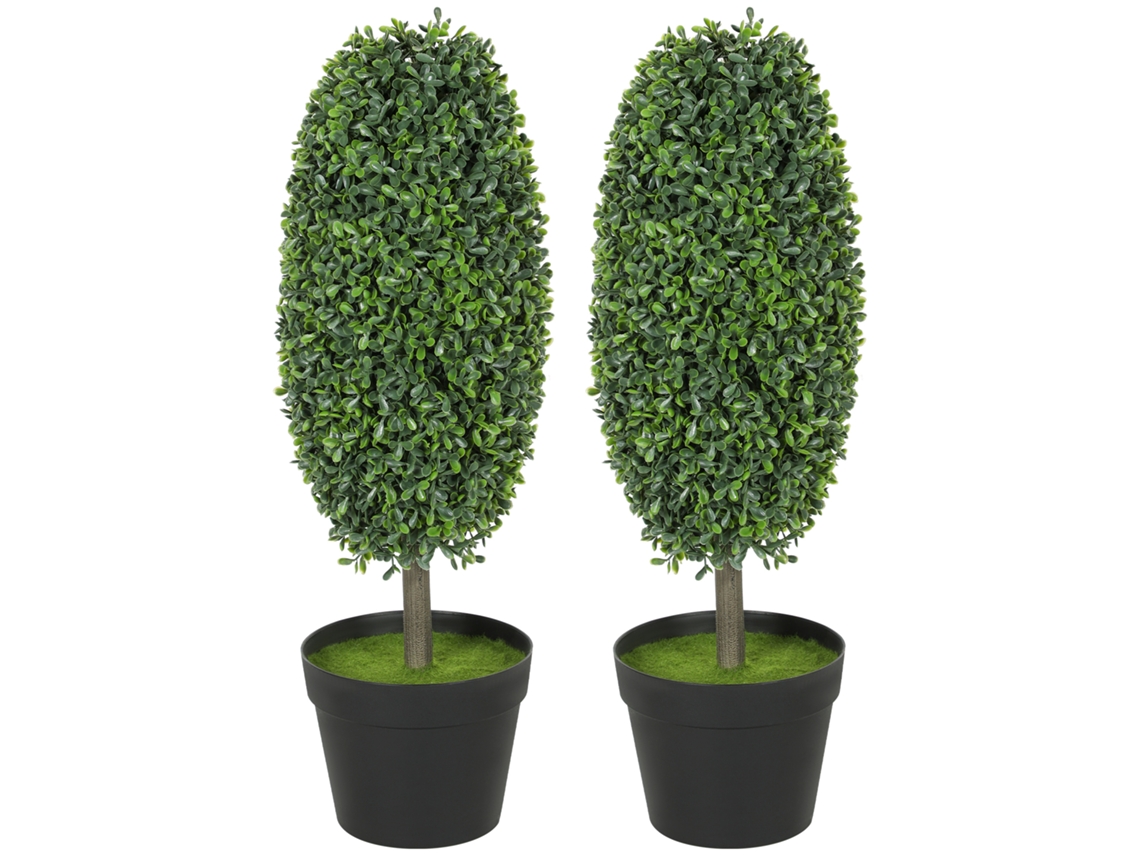 Planta artificial EOOCOO (resistente a los rayos UV, 2 unidades)