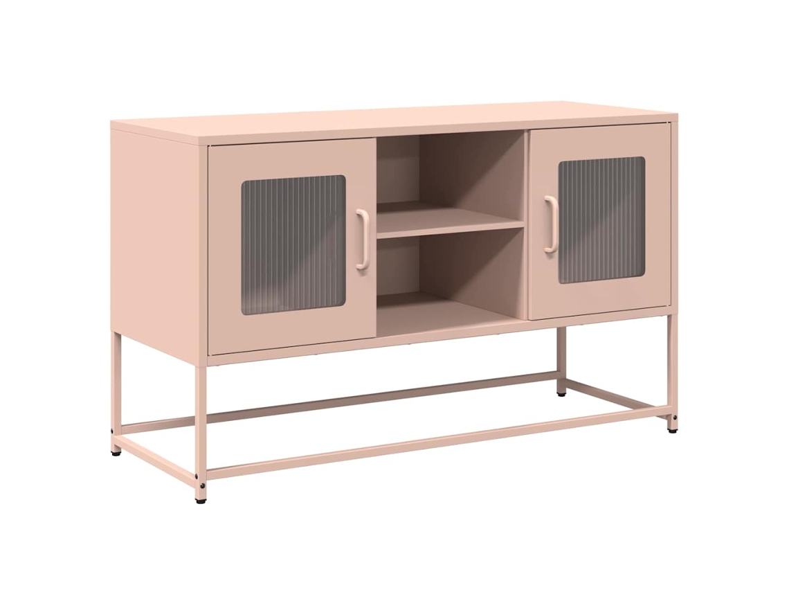 Mueble De Tv VIDAXL Rosa Acero