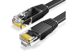 (negro 0,5 M) Cable Ethernet Cat6 Plano De Alta Velocidad De 1000 Mbps, Cable De Red Rj45 Blindado