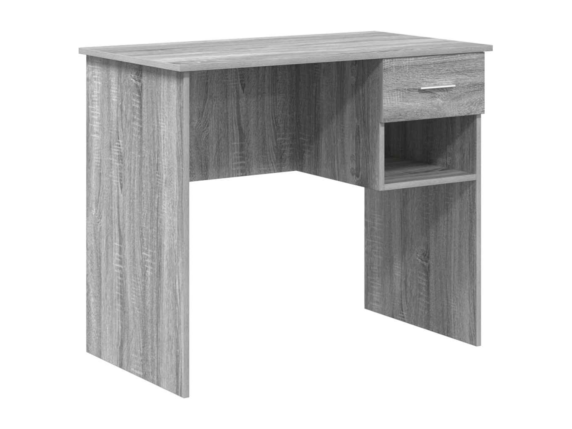 Mesa | Escritorio con cajón Sonoma Gris 90 x 49 x 75 cm Madera tratada