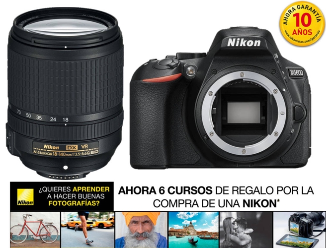 Kit Cámara Réflex Nikon D5600afs Dx 18140g Vr 247 Mp Iso 100 A 25600 Sensor Dx - 