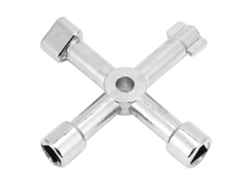 Llave Cuadrada, Circular, Triangular Y En Cruz 4 En 1 De Aleación De Zinc (plateada)