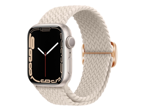 Correa Apple Watch 41mm / 40mm y 38mm Nylon Trenzado Transpirable Blanco AVIZAR