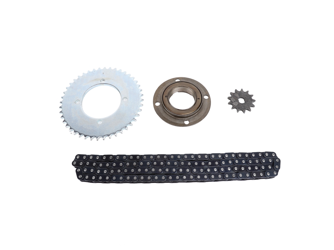 Omni-kit Piñón Cadena Delantera Trasera T8f 120 Eslabones Piñón 13t 44t Rueda Libre Sin Dientes