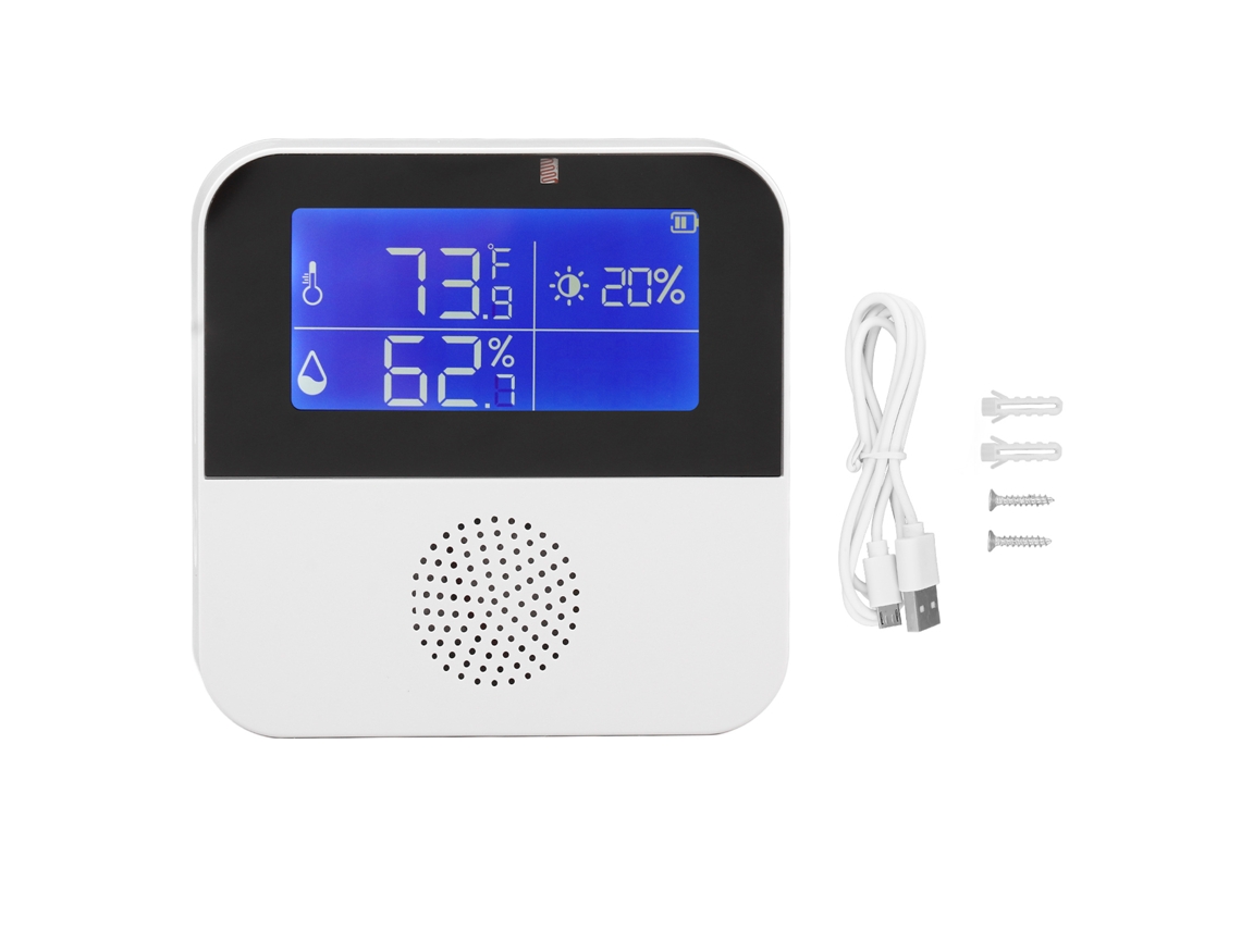 Sensor Inteligente De Temperatura Y Humedad Con Conexión Wi-fi, Pantalla Lcd De 2,9 Pulgadas Y Monitorización Remota.