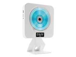 Reproductor de CD con Bluetooth KC-608, montaje en pared, reproductor de DVD HD Yuysan Home, blanco