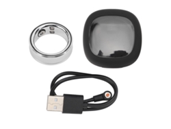 Anillo Inteligente R3 Monitoreo De Salud Y Sueño Conteo De Pasos Anillo De Fitness Resistente Al Agua Plata 23